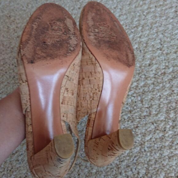 Stuart Weitzman Cork Slingback pump heels size 8